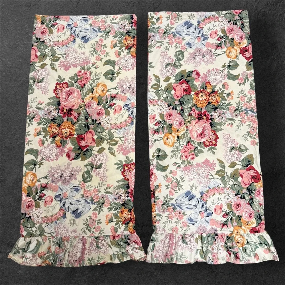 Vintage Ralph Lauren Alison King Floral Comforter Set +2 Shams Cotton USA Made